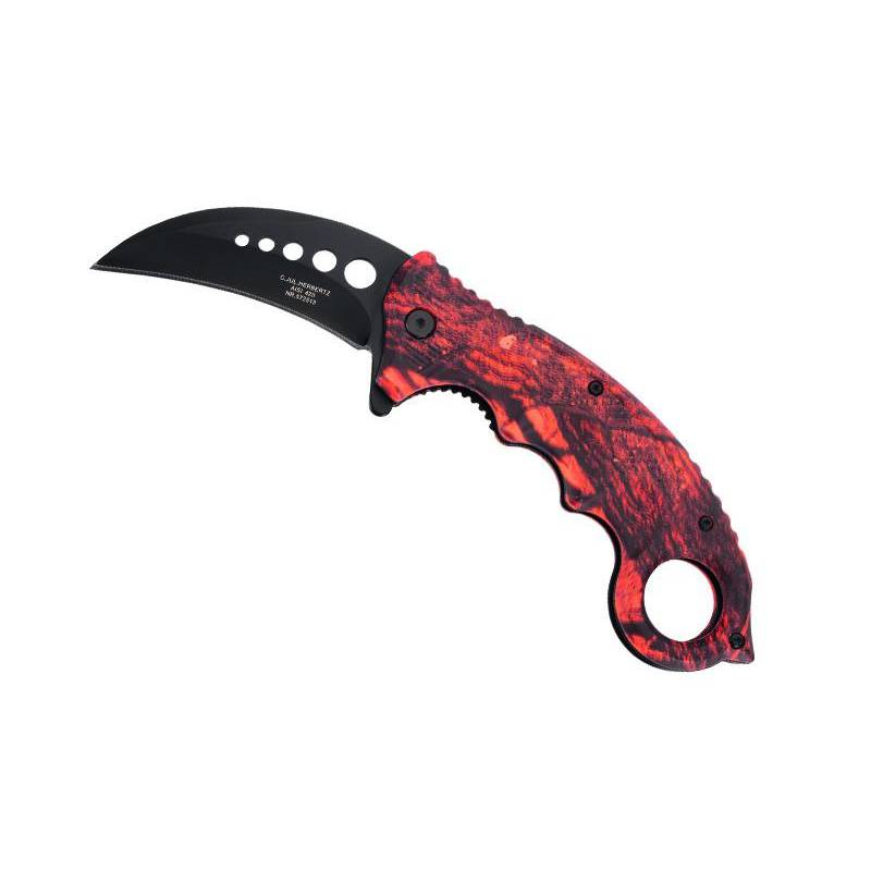Herbertz COUTEAU HERBERTZ KARAMBIT CAMO ORANGE 13 CM INOX