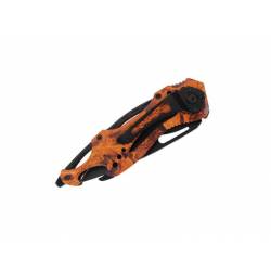 Herbertz COUTEAU HERBERTZ INOX CAMOUFLE ORANGE 12CM SEMI-DENTEE - Image 2
