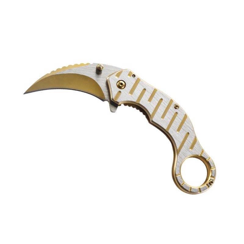Herbertz COUTEAU HERBERTZ KARAMBIT TOUT INOX BICOLORE 11,5CM
