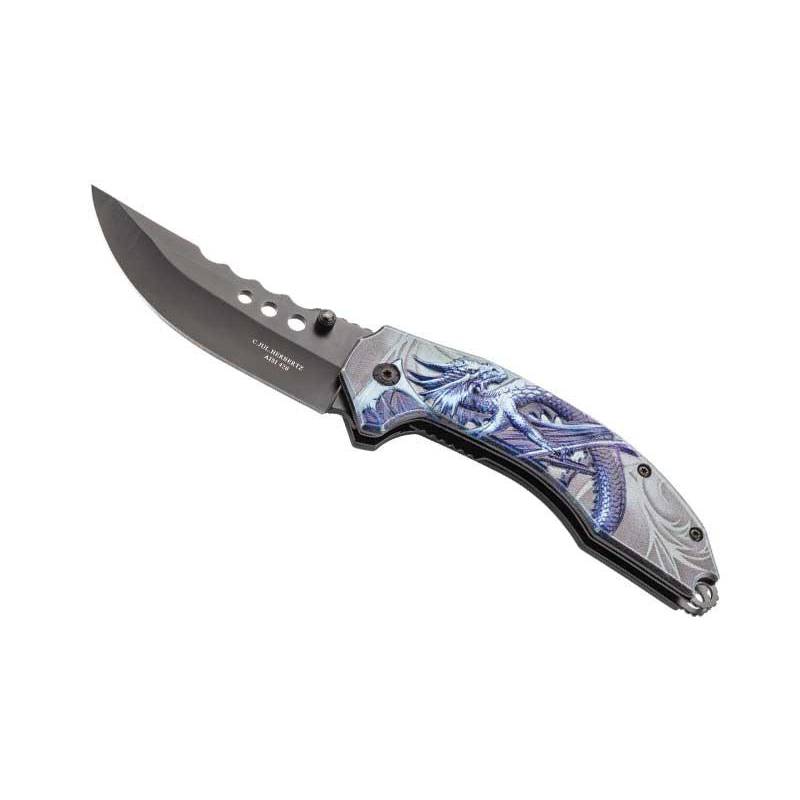 Herbertz COUTEAU HERBERTZ DRAGON ALU 11,5CM INOX NOIR