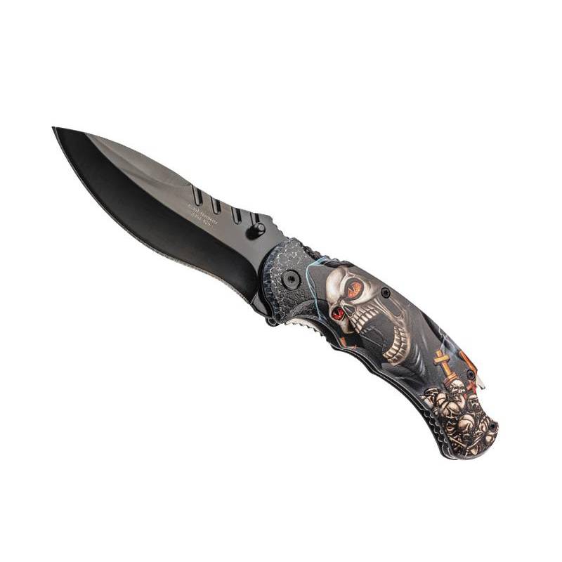 Herbertz Couteau Tête de Mort 12 cm Inox