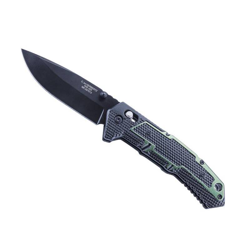 Herbertz Couteau Alu Noir/Vert 13 cm Inox